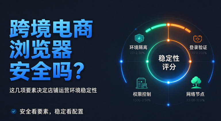 跨境电商浏览器安全吗？这几项要素决定店铺运营环境稳定性