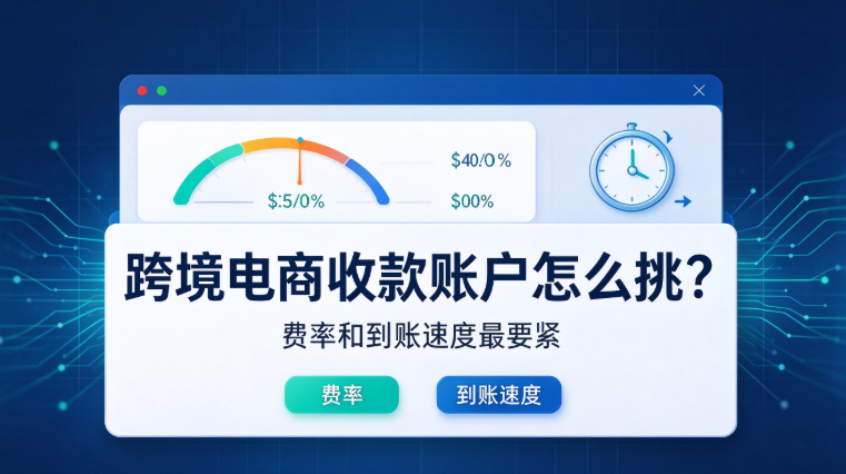 跨境电商收款账户怎么挑？费率和到账速度最要紧