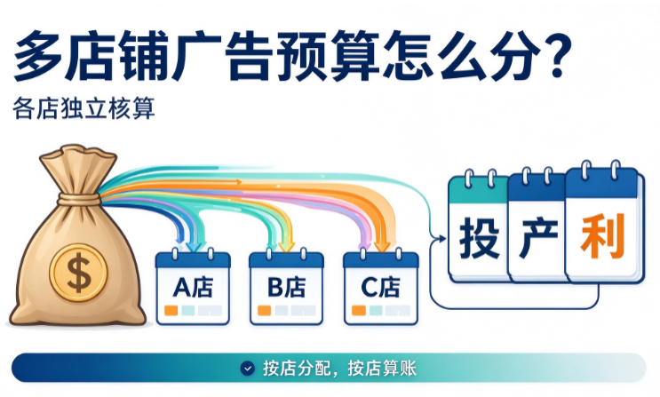跨境电商多店铺广告投放怎么分预算？各店铺独立核算账目
