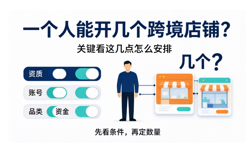 一个人能开几个跨境店铺？关键看这几点怎么安排