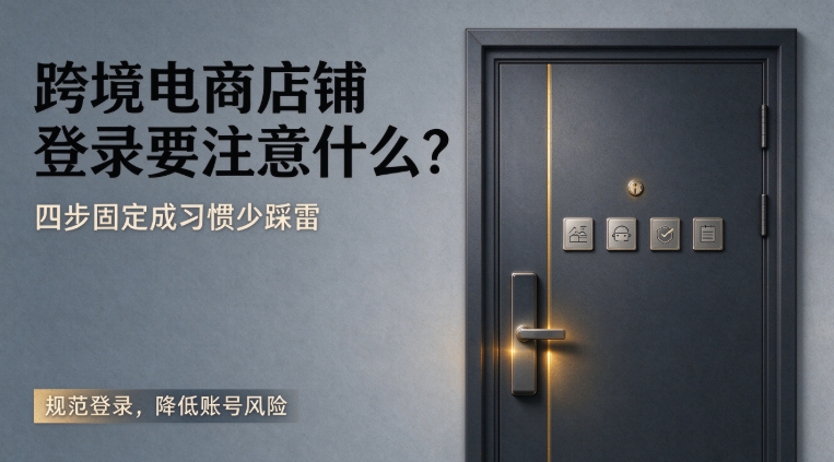 跨境电商店铺登录要注意什么？四步固定成习惯少踩雷