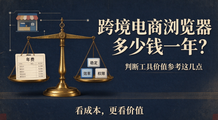 跨境电商浏览器多少钱一年？判断工具价值参考这几点