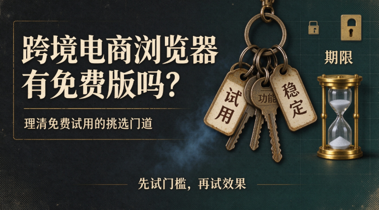 跨境电商浏览器有免费版吗？理清免费试用的挑选门道