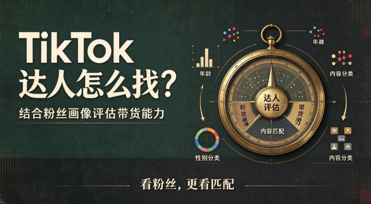 TikTok 达人怎么找？结合粉丝画像评估带货能力